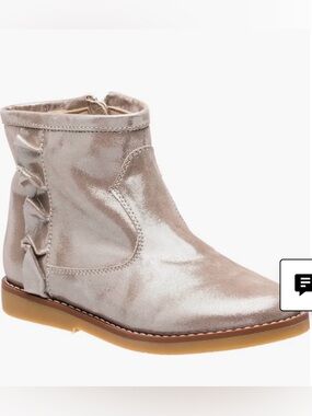 Elephantito all leather upper ruffle bootie